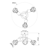 Lampa sufitowa ruchoma Xara 54802S-3DH czarna drewno