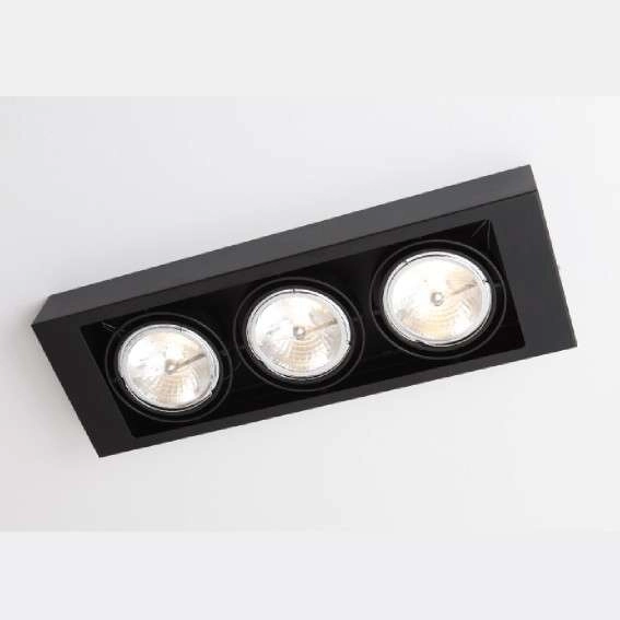 LAMPA sufitowa KOGA 1154 Shilo ścienna OPRAWA prostokątna KINKIET reflektorki czarne