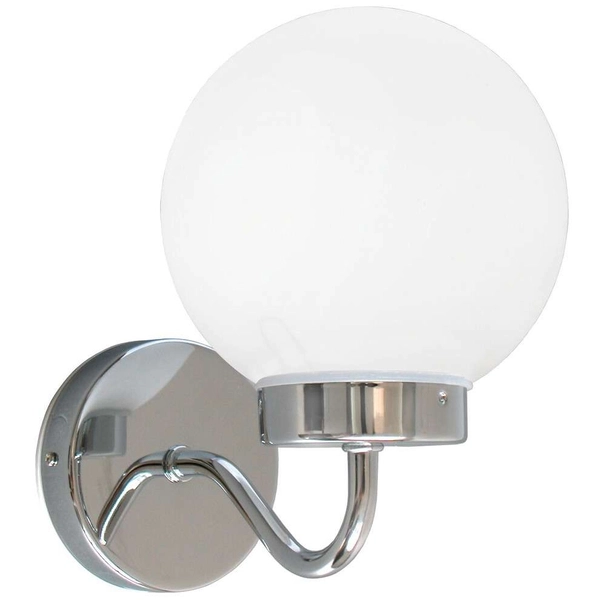 Łazienkowa LAMPA ścienna TOGO 5827 Rabalux metalowa OPRAWA kinkiet loftowy kula ball IP44 chrom biała
