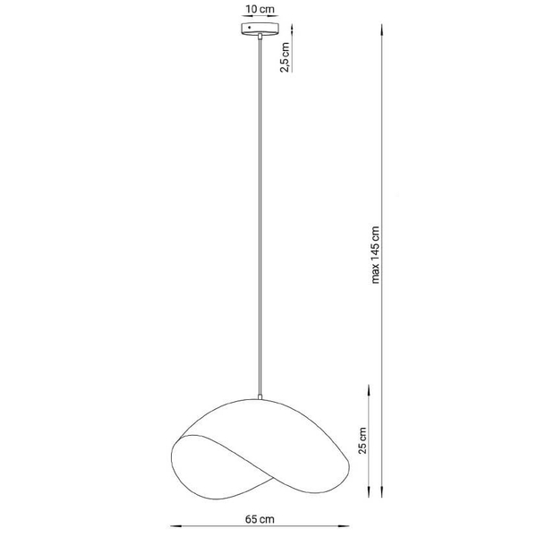 Lampa wisząca Sona 41099 nad stół do kuchni zwis kapelusz złota
