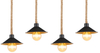 Wisząca lampa Diana 15690-4H  industrial czarna złota