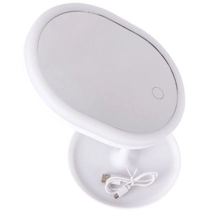 Biała lampa stojąca Princessa LED 3W 4100K lusterko do makijażu