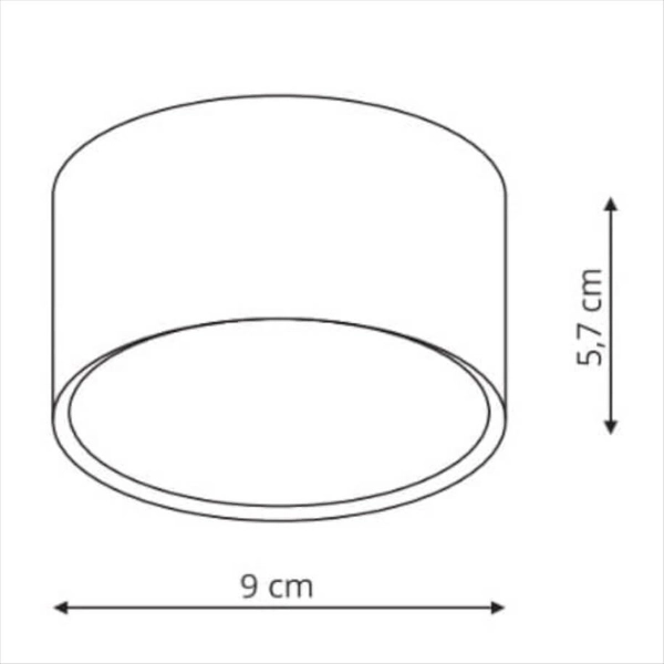 Plafon LAMPA sufitowa KENDAL LP-6331/1SM BK Light prestige okrągła OPRAWA natynkowa LED 6W 3000K czarna