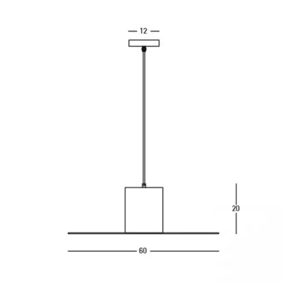 Ekologiczna wisząca lampa 23070 kapelusz papierowy czarny