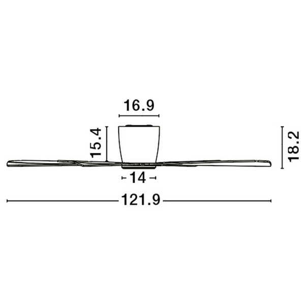 Wiatrak z lampą LED Dell LE42957+LE42958 Luces Exlusivas LED 18W 3000-6500K czarny