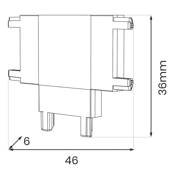 Potrójny łącznik szynowy magnetyczny T Slim Magnetic ML2219 czarny