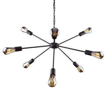 Zwis na łańcuchu Rod 9734 czarna lampa wisząca nad blat sticks