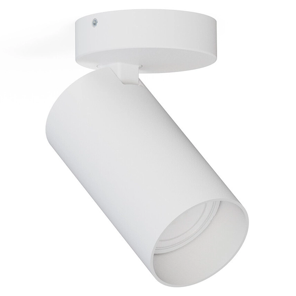 Biały downlight pokojowy Mono 7807 metalowa tuba kierunkowy spot