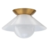 Modernistyczna sufitowa lampa Saucer QN-SAUCER-FM-AB-OPAL IP44 mosiądz