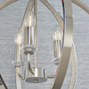 Świecznikowa lampa wisząca Ritz 81507 retro kula srebrny