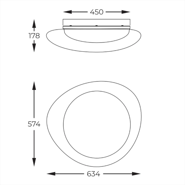 Sufitowa lampa Aura FM2201001-570 Zumaline LED 36W zmienna barwa biała