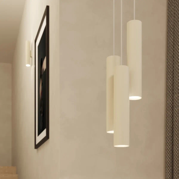 Potrójna lampa wisząca LAGOS SL.1481 tubki metalowe beżowe