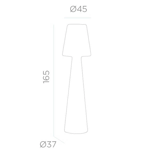 Podłogowa lampa tarasowa Lola LUMLL165OFNW King Home IP65 nowoczesny biały
