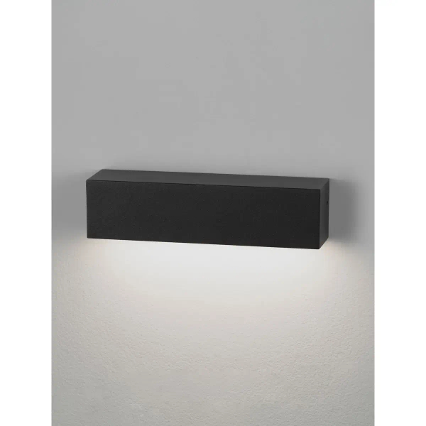 Prostokątny led ścienny RAVEZCO LE75199 LED 8W 3000K IP65 czarna