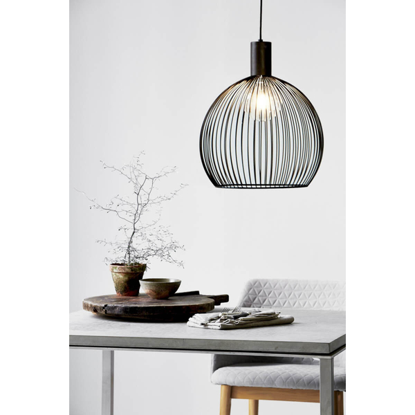 Lampa wisząca druciana kula Aver 84253003 industrialna czarny