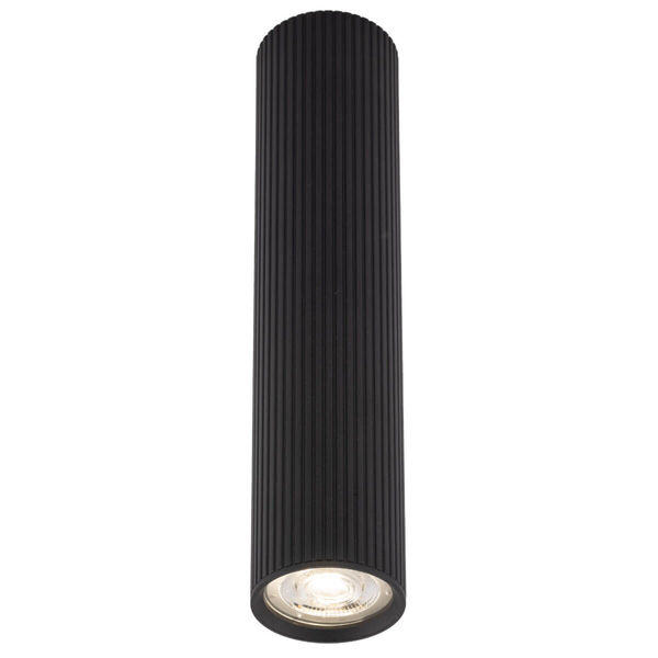 Nasufitowa lampa do jadalni Tune 10026 podłużna tubka czarna
