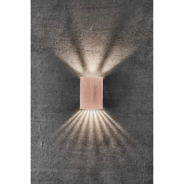 Prostokątna lampa elewacyjna FOLD 2019041030 LED 7,5W 3000K IP54 miedziany