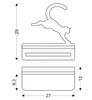 Ścienna lampa CAT 21-75635 dekoracyjna półka LED 5W 4000K kot czarny drewno