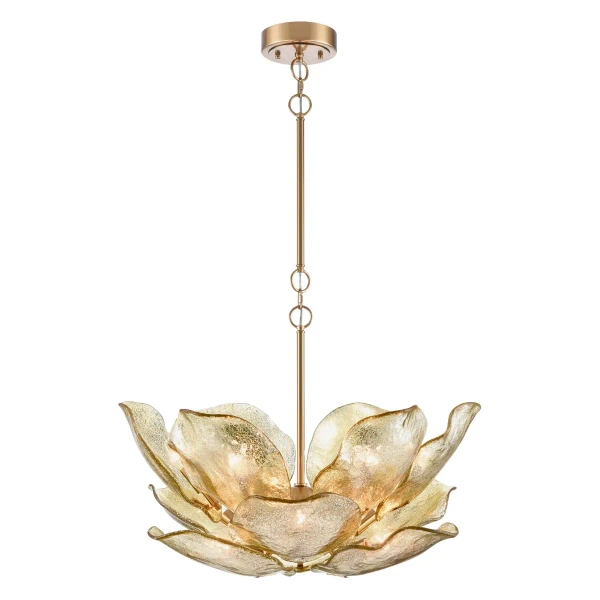 Designerski żyrandol Wellington P12340BR do jadalni mosiądz