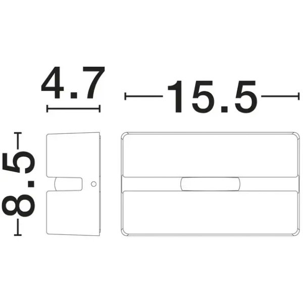 Prostokątna stojąca lampa VILLORA LE75217 LED 4W 3000K IP65 czarny