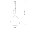 Kopułowa lampa wisząca EGG 9023 do jadalni nad stół biała złota