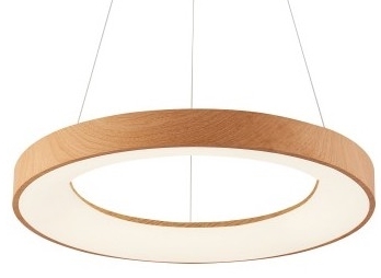 Ledowa lampa Santana AZ5014 80W 3000-6500K zwis z pilotem drewniana