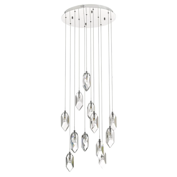 Lampa wisząca z kryształkami Crystal CRY1250 Dar Lighting przezroczysta srebrna
