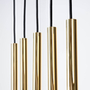 Wisząca lampa na belce Pastelo SL.1198 sople czarna złota