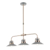 Wisząca lampa retro Liden LID0339 potrójna grafitowy miedziany