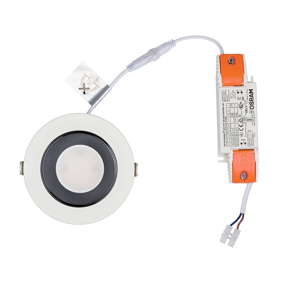 Wpust LAMPA łazienkowa KEA 8773 Nowodvorski okrągła OPRAWA sufitowa LED 20W 3000K metalowa IP44 biała