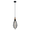 Industrialna LAMPA wisząca MAELLE MDM-2595/1S BK Italux druciana OPRAWA zwis drut czarny