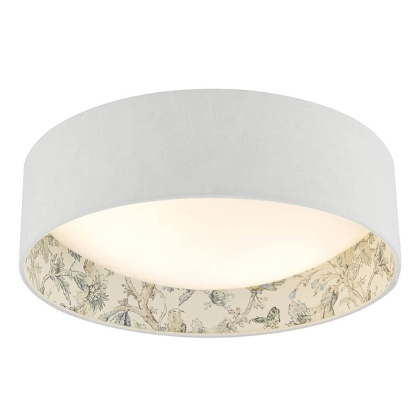 Okrągła lampa sufitowa Delft DEL5015-EH Dar Lighting nadruk do pokoju biały