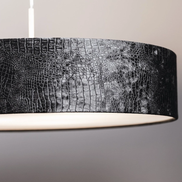 Szara lampa wisząca Croco 8948 nowoczesna do przedpokoju wzorki