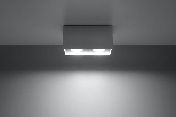 Downlight LAMPA sufitowa SL.0382 metalowa OPRAWA prostokątna szara