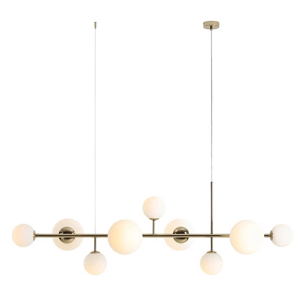 Molekułowa lampa wisząca Dione 1092N30 Aldex kule białe złote