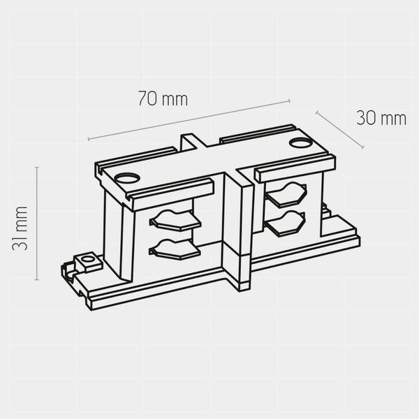 Łącznik trójobwodowy do szyn 8020 Zumaline metalowy biały