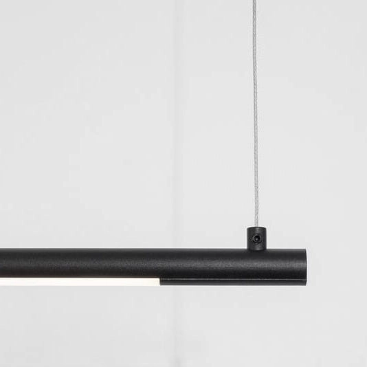 Wisząca LAMPA minimalistyczna BUGA LE41354 Luces Exclusivas metalowa OPRAWA zwis LED 20W 3000K listwa czarna