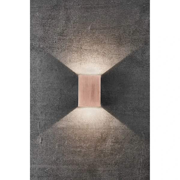 Prostokątna lampa elewacyjna FOLD 2019041030 LED 7,5W 3000K IP54 miedziany