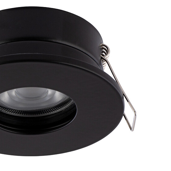 Oczko do zabudowy Golf 8376 czarna lampa wpuszczana schodowa