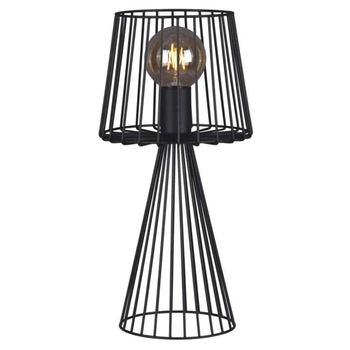 LAMPA biurkowa Soul K-4642 Kaja stojąca LAMPKA metalowa klatka druciana czarna