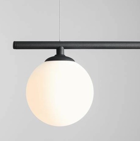 Szklana lampa wisząca BERYL 1006E_1 Aldex kule nowoczesne do jadalni białe