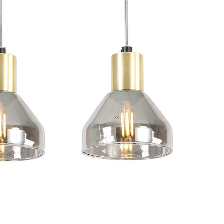 Industrialna lampa wisząca GREGORY 33-79008 szklana loftowy przydymiony
