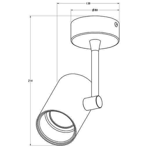 Biała lampa sufitowa Tori 20014-WH-N Zumaline nowoczesny regulowany spot
