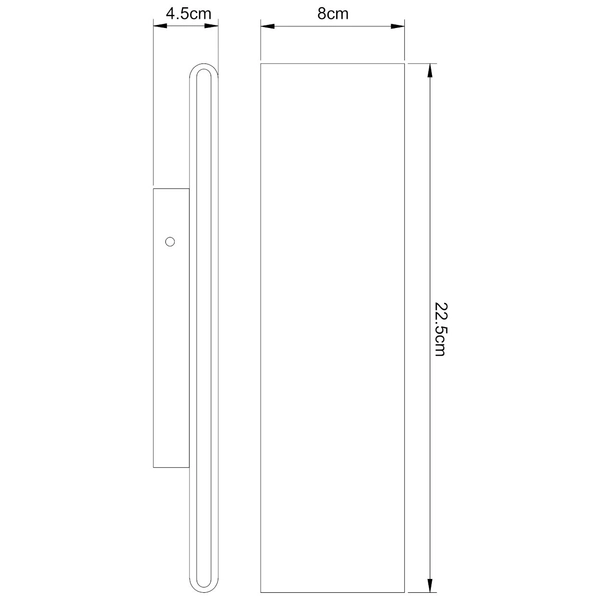 LAMPA ścienna SIEGFRIED 41751-8B Globo metalowa OPRAWA kinkiet LED 8W 3000K prostokątny czarny