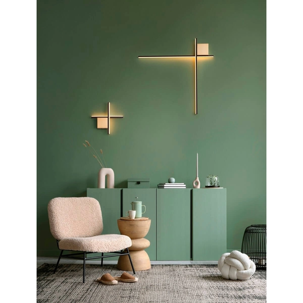 Lampa naścienna CHOTA LE44308 LED 20W 3000K do sypialni czarna złota