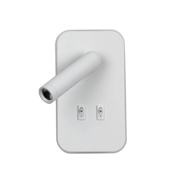Ścienny kinkiet ledowy Doria WL-83957-1-WH LED 8W 3000K do czytania biały