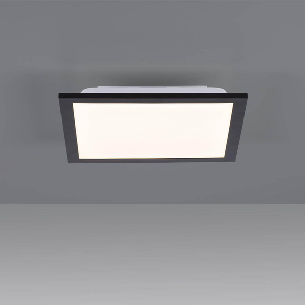 Natynkowa lampa sufitowa Flat LED 6W 3000K czarny plafon do jadalni