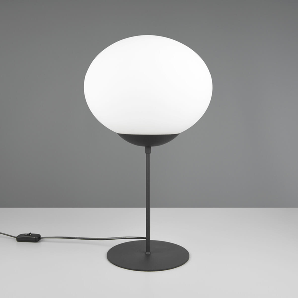 Biurowa lampka do salonu FOMENTO 563100132 Trio bańka czarny biały