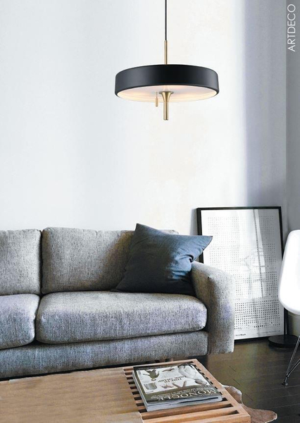 Lampa wisząca okrągła Artdeco ST-MP8872 WHITE Step z włącznikiem biała złota