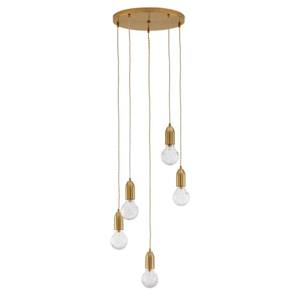 Wisząca lampa glamour Bani do jadalni nad stół złota